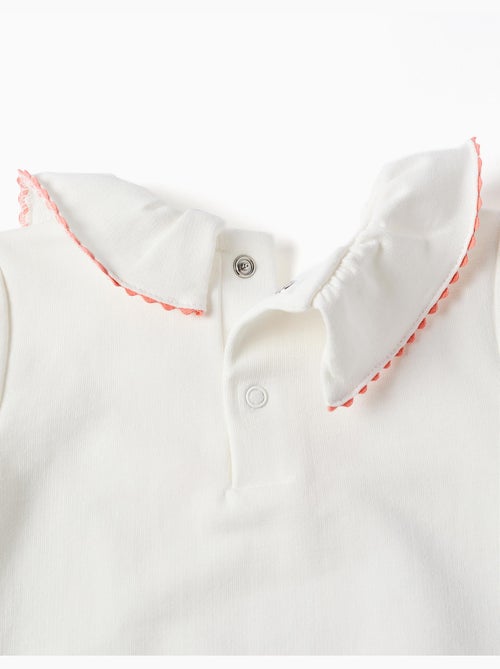 Sweat en coton avec fleurs en relief - Kiabi