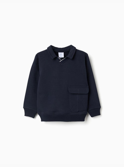 Sweat en coton avec grande poche - Kiabi Sweat en coton avec grande poche - Kiabi