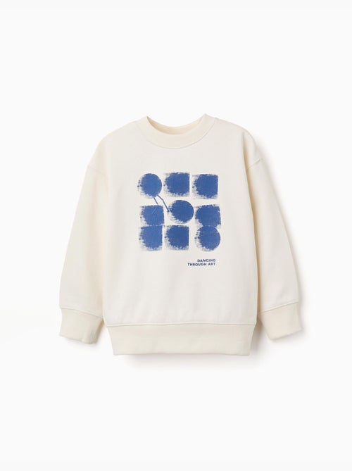 Sweat en coton avec imprimé abstrait - Kiabi Sweat en coton avec imprimé abstrait - Kiabi