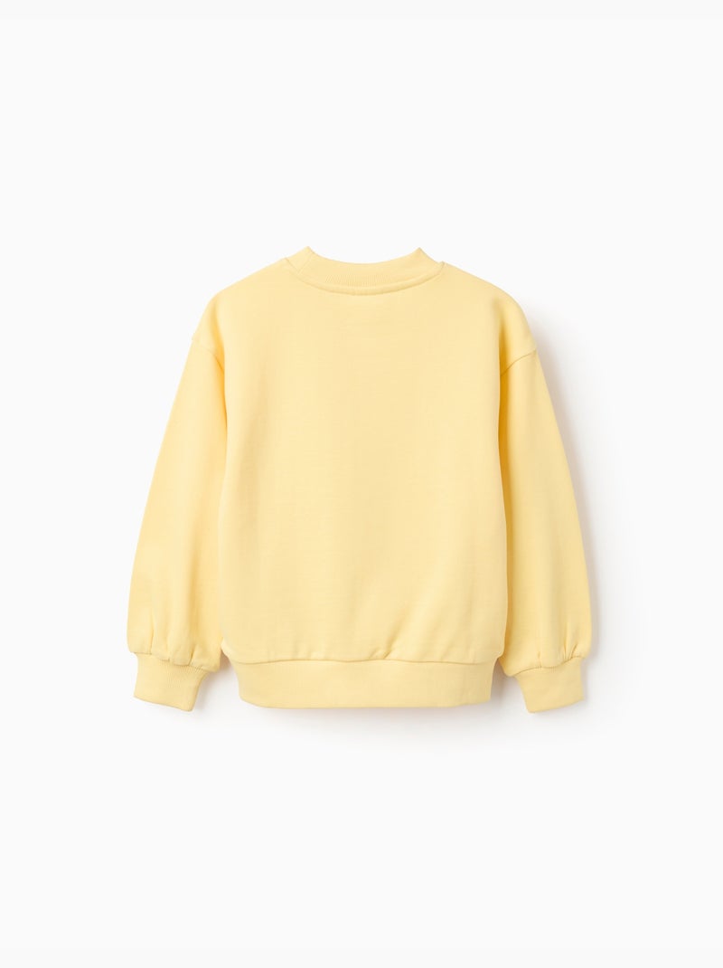 Sweat en coton avec imprimé Always Inspired Jaune clair - Kiabi