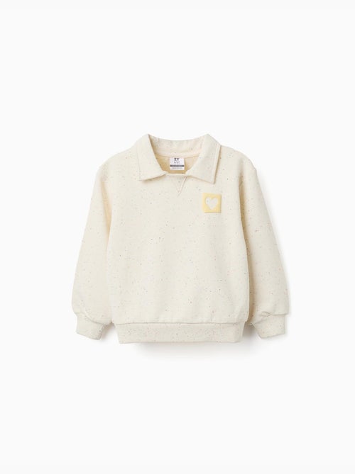 Sweat en coton avec imprimé cœur en relief - Kiabi Sweat en coton avec imprimé cœur en relief - Kiabi