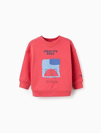Sweat en coton avec imprimé Creative Boss