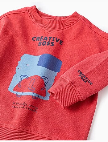 Sweat en coton avec imprimé Creative Boss