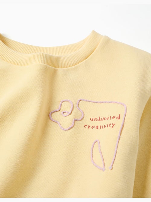 Sweat en coton avec imprimé Creativity - Kiabi