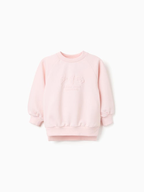 Sweat en Coton avec Imprimé Croissants en Relief - Kiabi