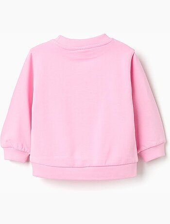 Sweat en coton avec imprimé floral à l'avant