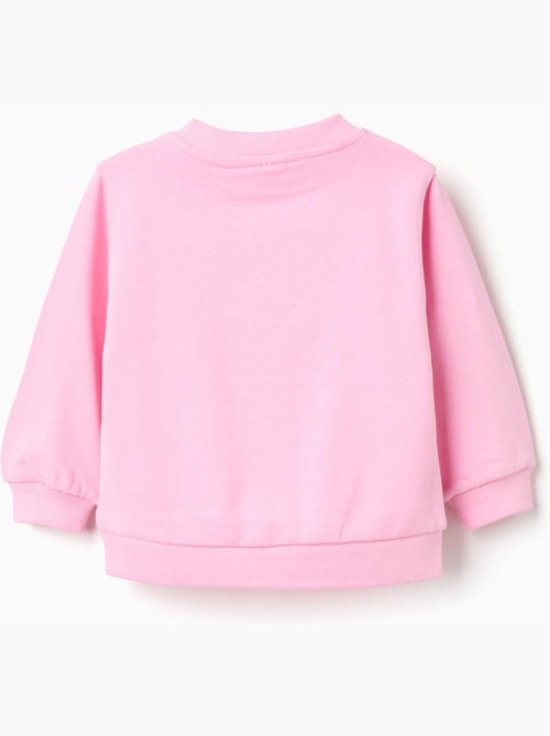 Sweat en coton avec imprimé floral à l'avant - Kiabi