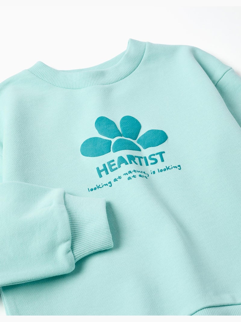 Sweat en coton avec imprimé Heartist Bleu clair - Kiabi