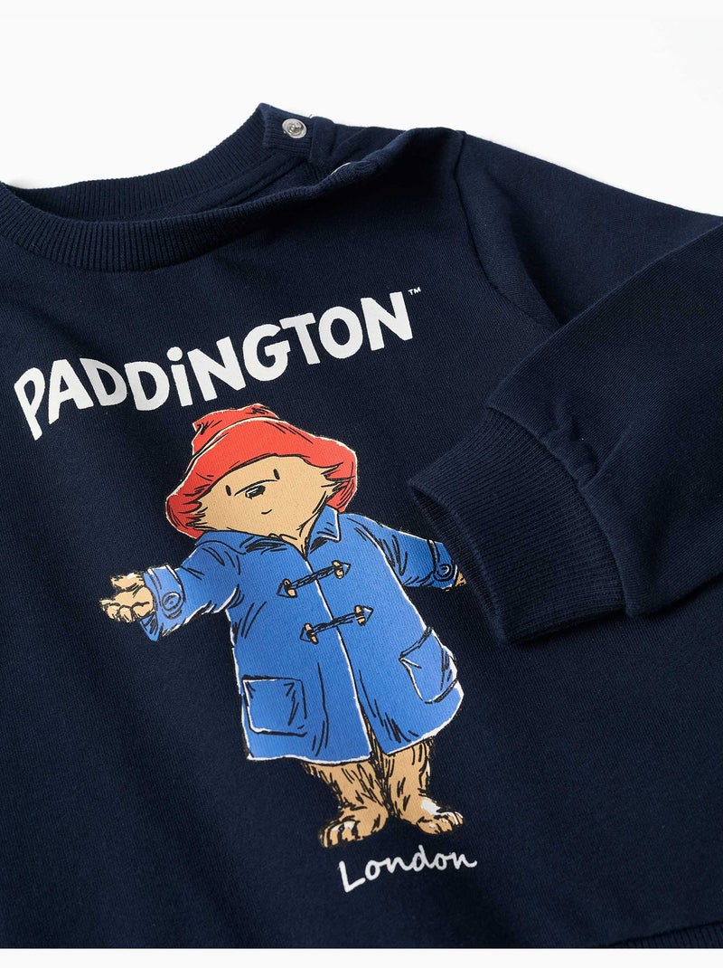 Sweat en coton avec imprimé Paddington Bleu foncé - Kiabi