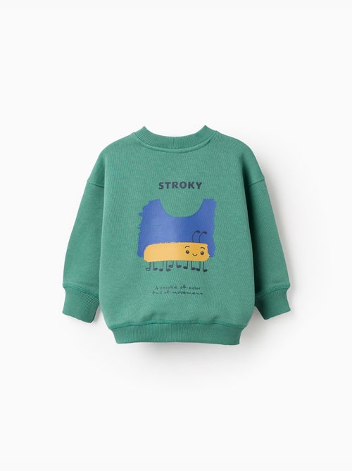 Sweat en coton avec imprimé Stroky - Kiabi