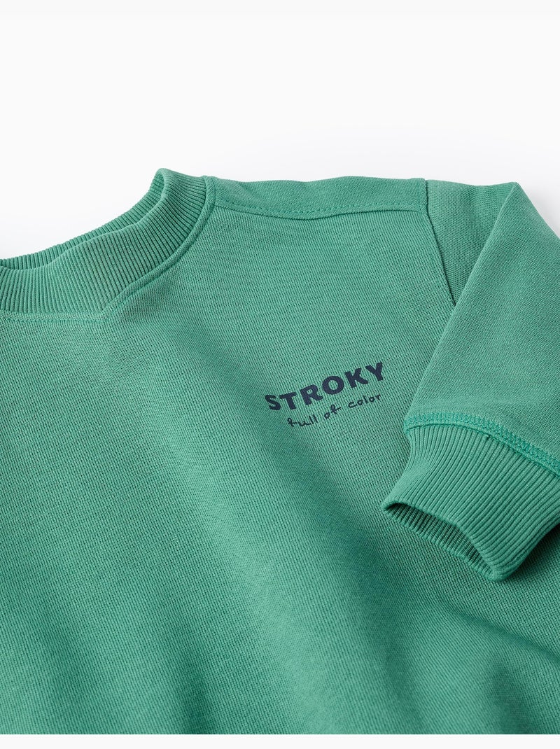 Sweat en coton avec imprimé Stroky Vert - Kiabi