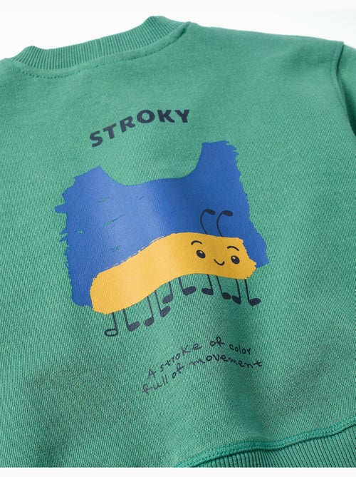 Sweat en coton avec imprimé Stroky - Kiabi