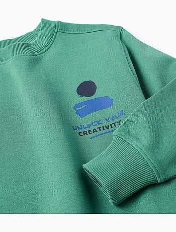 Sweat en coton avec imprimé Unlock Your Creativity