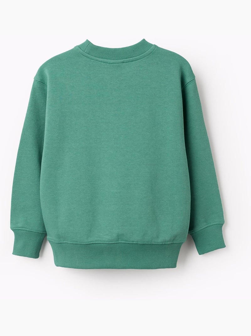 Sweat en coton avec imprimé Unlock Your Creativity Vert - Kiabi