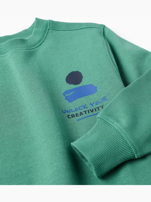 Sweat en coton avec imprimé Unlock Your Creativity - Kiabi