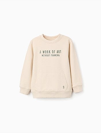 Sweat en coton avec imprimé Work of Art