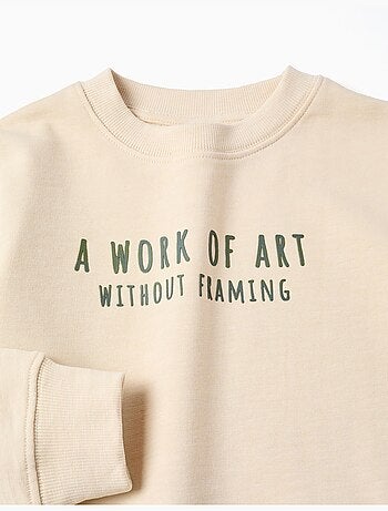 Sweat en coton avec imprimé Work of Art