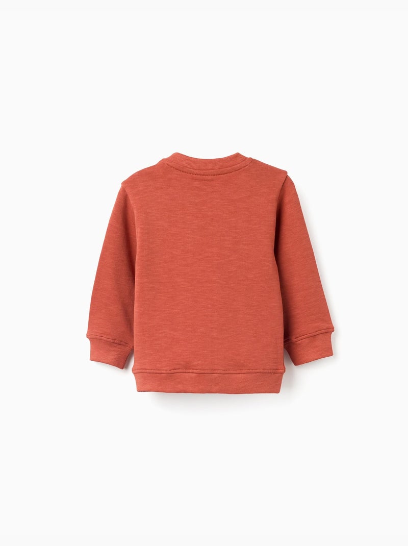 Sweat en coton avec imprimé Work of Art Orange - Kiabi