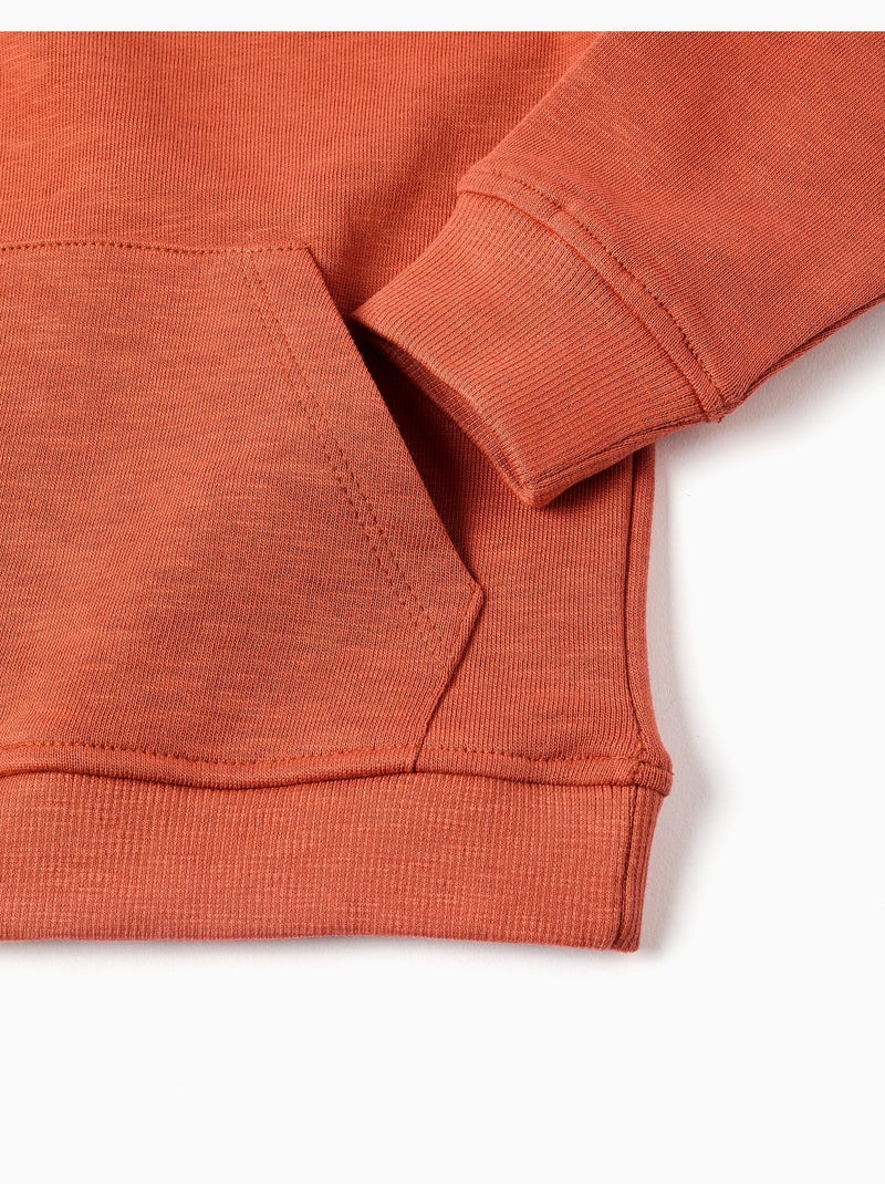 Sweat en coton avec imprimé Work of Art Orange - Kiabi