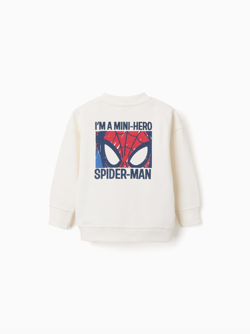 Sweat en coton avec imprimés Spider-Man Blanc - Kiabi