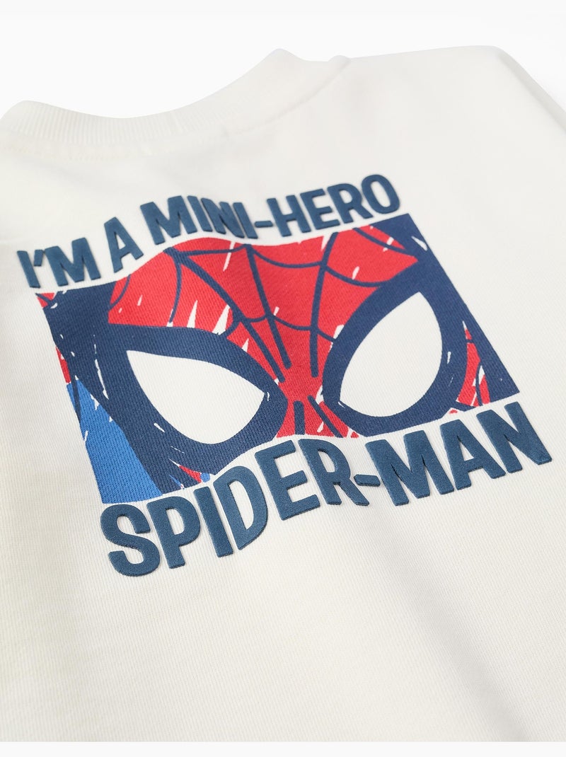 Sweat en coton avec imprimés Spider-Man Blanc - Kiabi