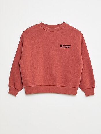 Sweat en coton avec motif au dos