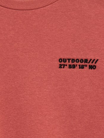 Sweat en coton avec motif au dos