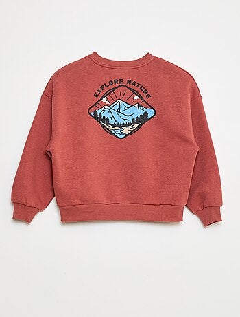 Sweat en coton avec motif au dos