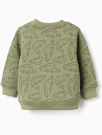 Sweat en coton avec motif caméléon