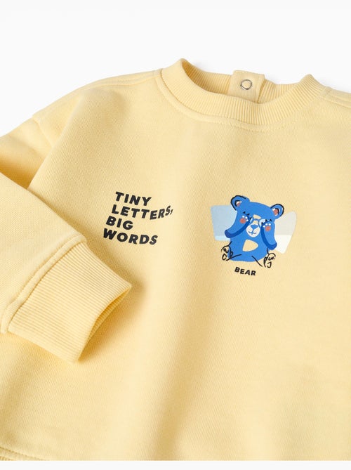 Sweat en coton avec ours et lettres imprimés - Kiabi Sweat en coton avec ours et lettres imprimés - Kiabi