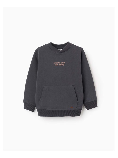 Sweat en Coton avec Poche Kangourou - Kiabi
