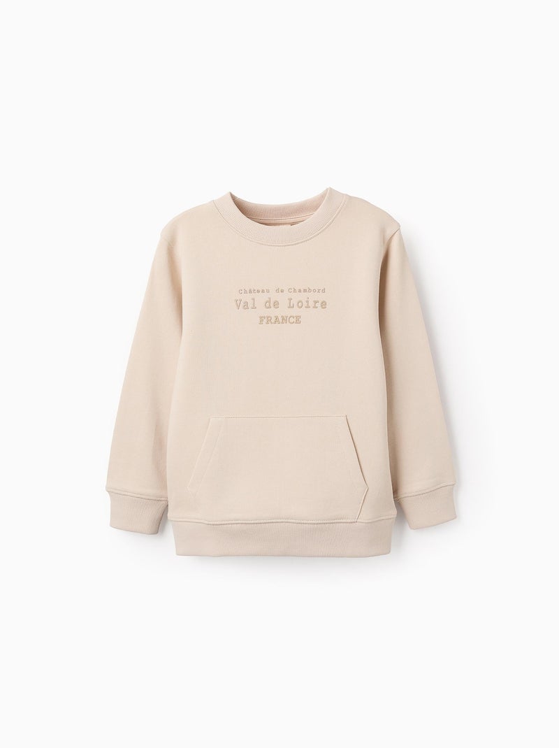 Sweat en Coton Beige clair - Kiabi