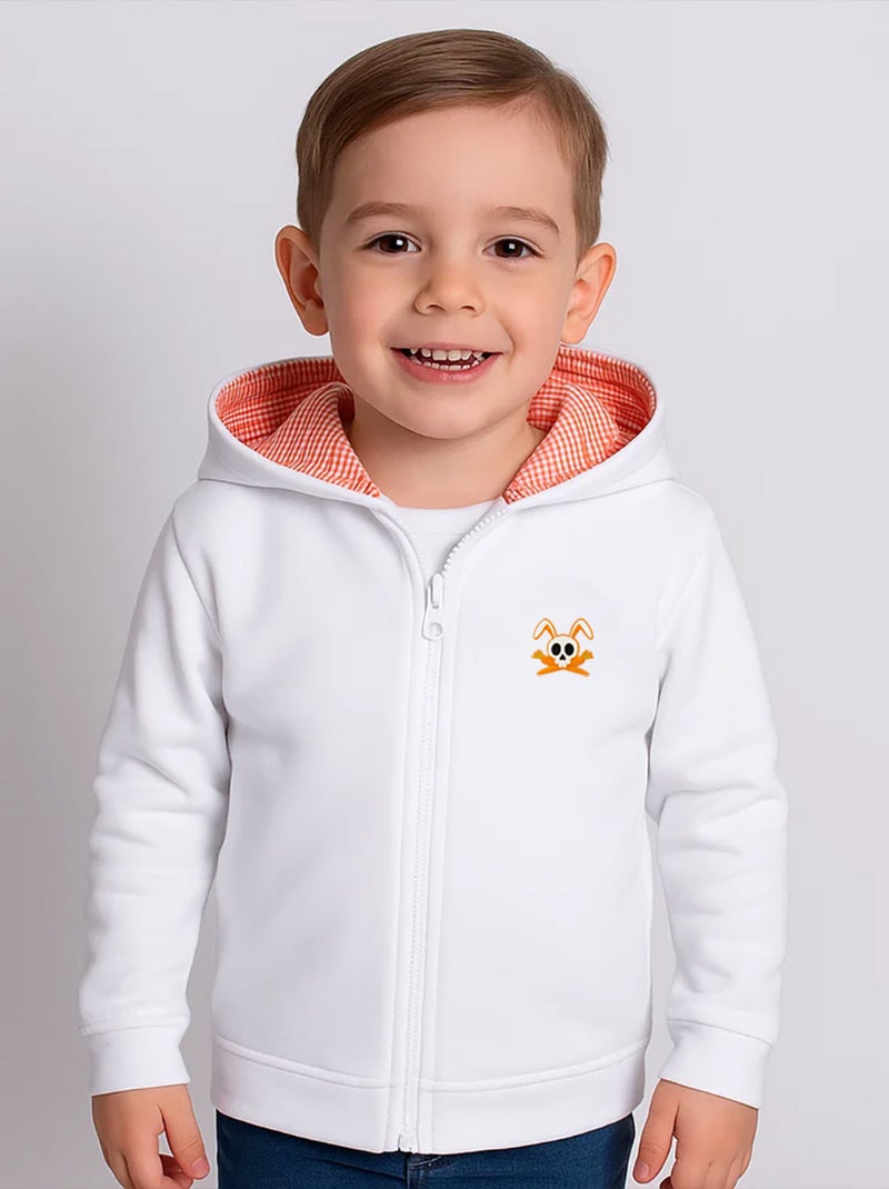 Sweat En Coton Bio Rhoen 4ans Blanc - Kiabi
