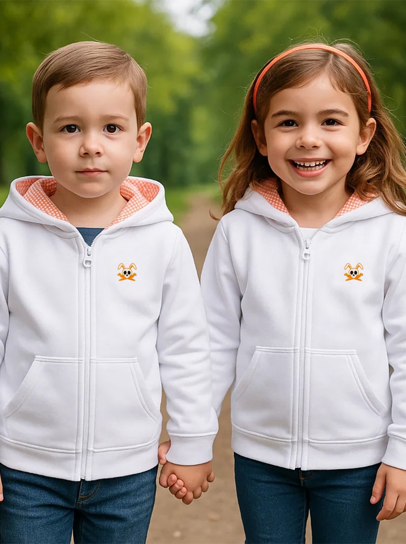 Sweat En Coton Bio Rhoen 4ans Blanc - Kiabi