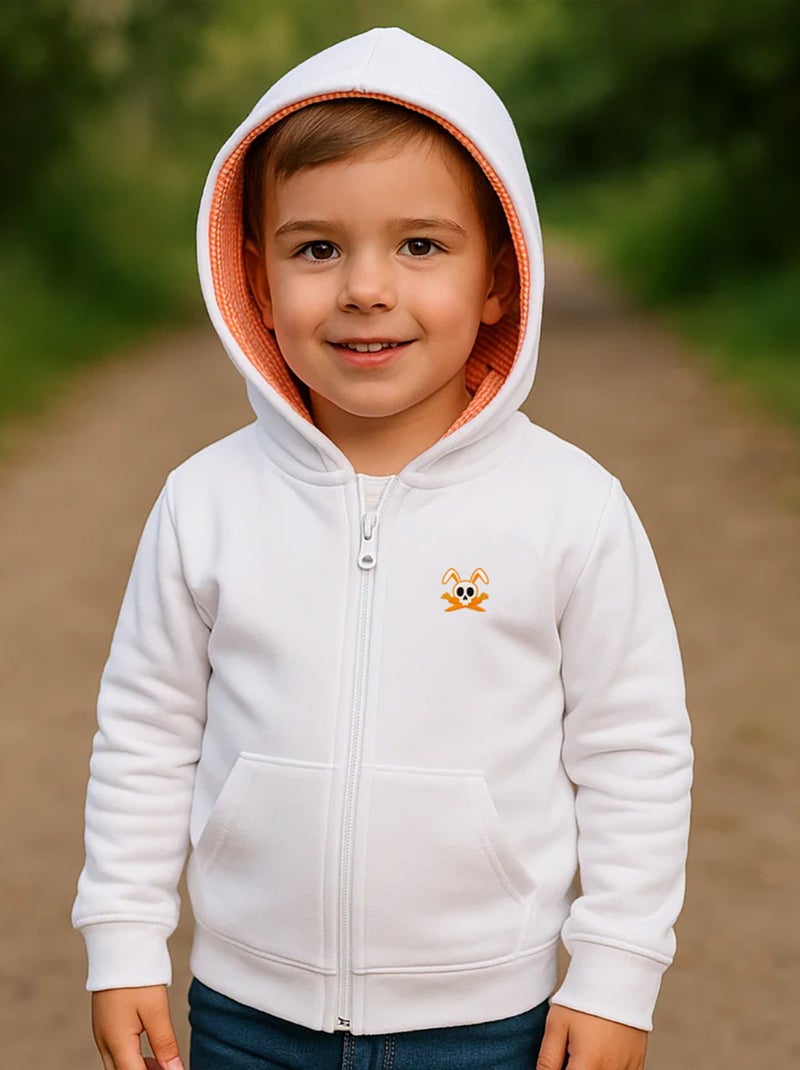 Sweat En Coton Bio Rhoen 4ans Blanc - Kiabi
