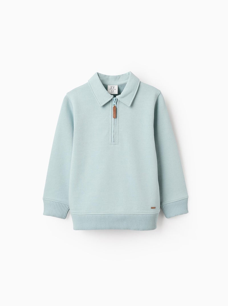 Sweat en Coton Bleu clair - Kiabi