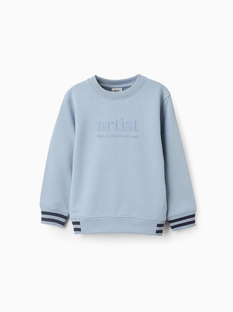 Sweat en Coton Bleu clair - Kiabi