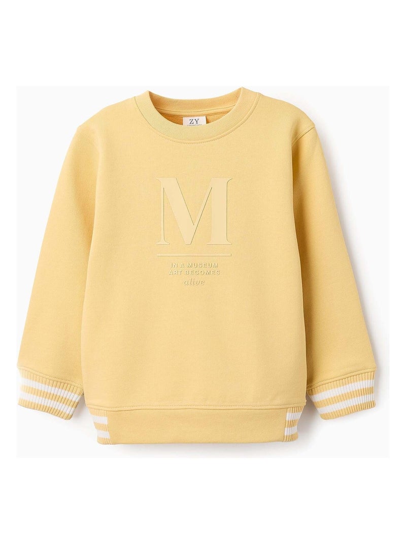 Sweat en Coton Jaune clair - Kiabi