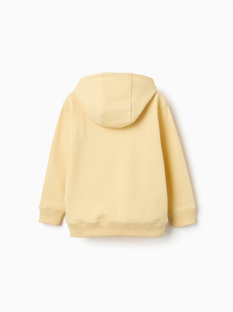 Sweat en coton peigné à capuche avec imprimé batman Jaune - Kiabi