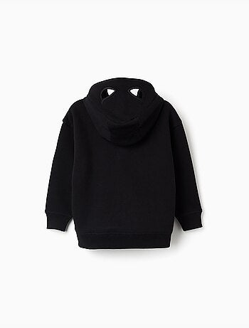 Sweat en coton peigné à capuche avec imprimé batman