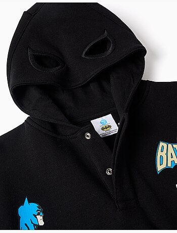 Sweat en coton peigné à capuche avec imprimé batman