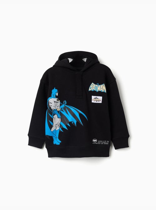 Sweat en coton peigné à capuche avec imprimé batman - Kiabi Sweat en coton peigné à capuche avec imprimé batman - Kiabi