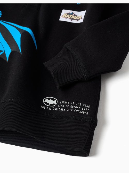Sweat en coton peigné à capuche avec imprimé batman - Kiabi Sweat en coton peigné à capuche avec imprimé batman - Kiabi