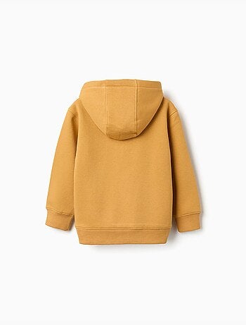 Sweat en coton peigné à capuche avec imprimé