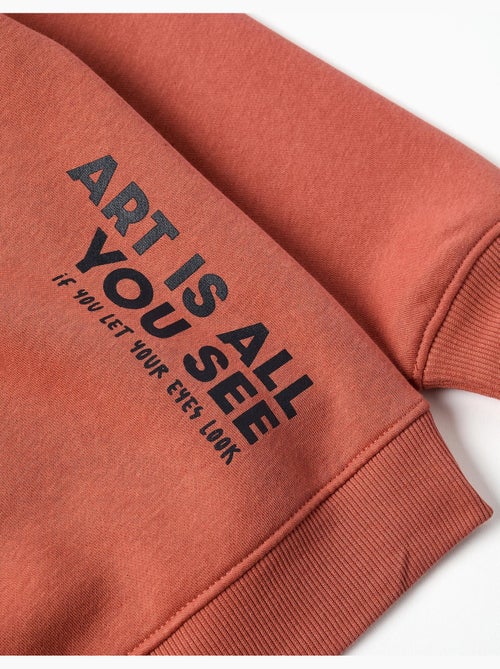 Sweat en coton peigné à capuche avec imprimé - Kiabi Sweat en coton peigné à capuche avec imprimé - Kiabi