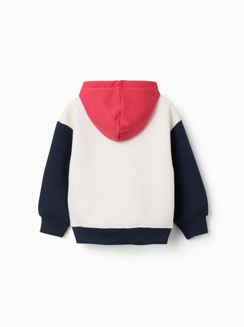 Sweat en coton peigné à capuche et imprimé - Kiabi