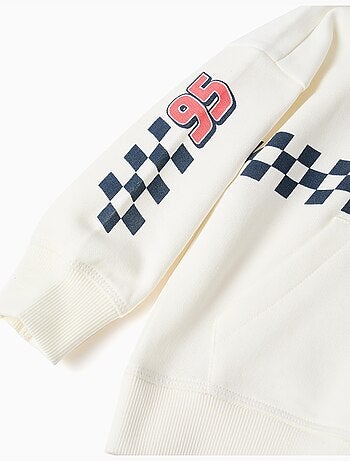 Sweat en coton peigné à capuche et imprimé Cars