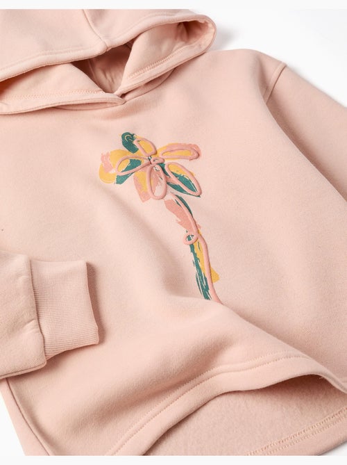 Sweat en coton peigné à capuche et imprimé floral - Kiabi Sweat en coton peigné à capuche et imprimé floral - Kiabi