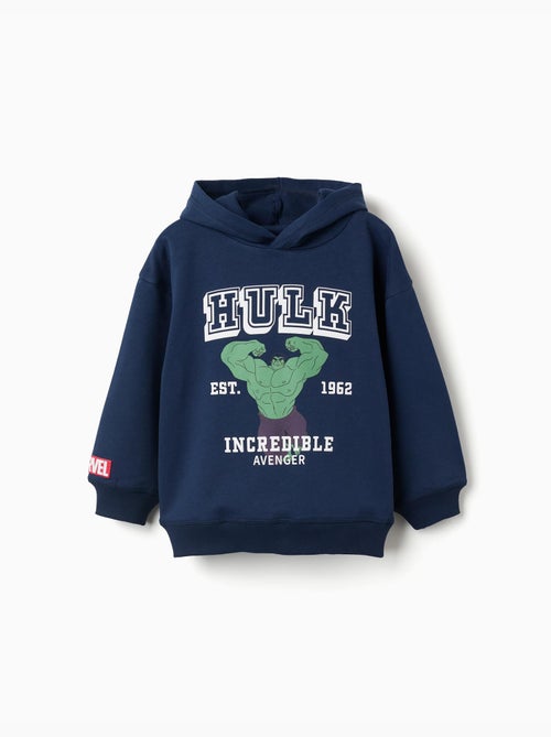 Sweat en coton peigné à capuche et imprimé Hulk - Kiabi Sweat en coton peigné à capuche et imprimé Hulk - Kiabi