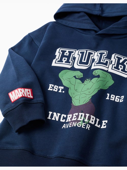 Sweat en coton peigné à capuche et imprimé Hulk - Kiabi Sweat en coton peigné à capuche et imprimé Hulk - Kiabi
